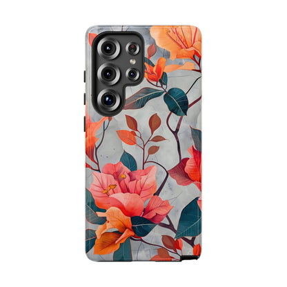 Floral Phone Case, Tough Cases, Flower Power, Gift for Her, Decorative Phone Cover, Trendy Accessories, Everyday Style