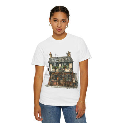 Unisex Garment-Dyed T-shirt - From Thatched Roofs to Stone Walls - British Village Houses