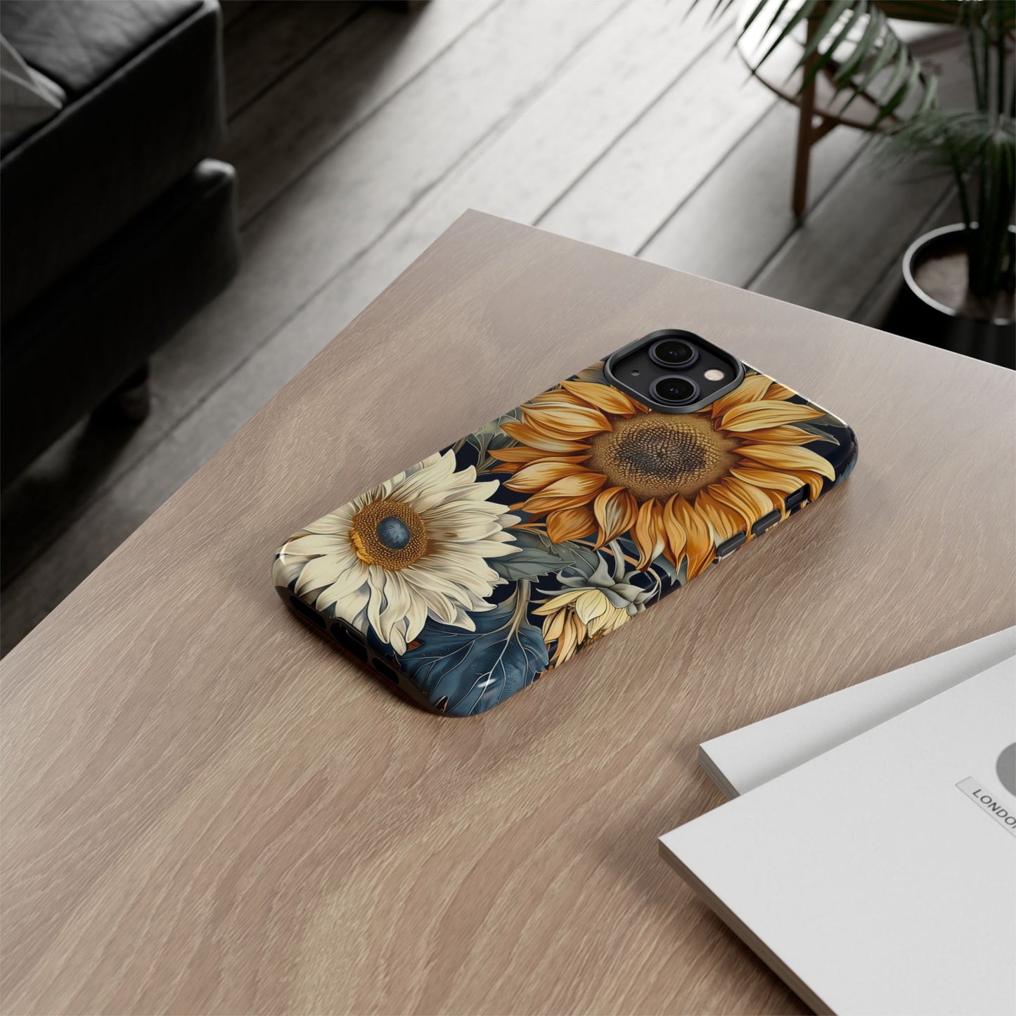 Floral Phone Case for Tough Cases, Sunflower Design, Nature Lover Gift, Birthday Present, Eco-Friendly Accessories, Summer Vibes