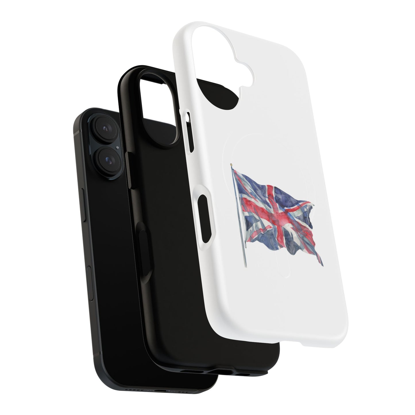 UK Flag Tough Magnetic Phone Case, Durable Phone Cover, Custom MagSafe Compatible, Gifts for Travelers, British Flag Mac Case