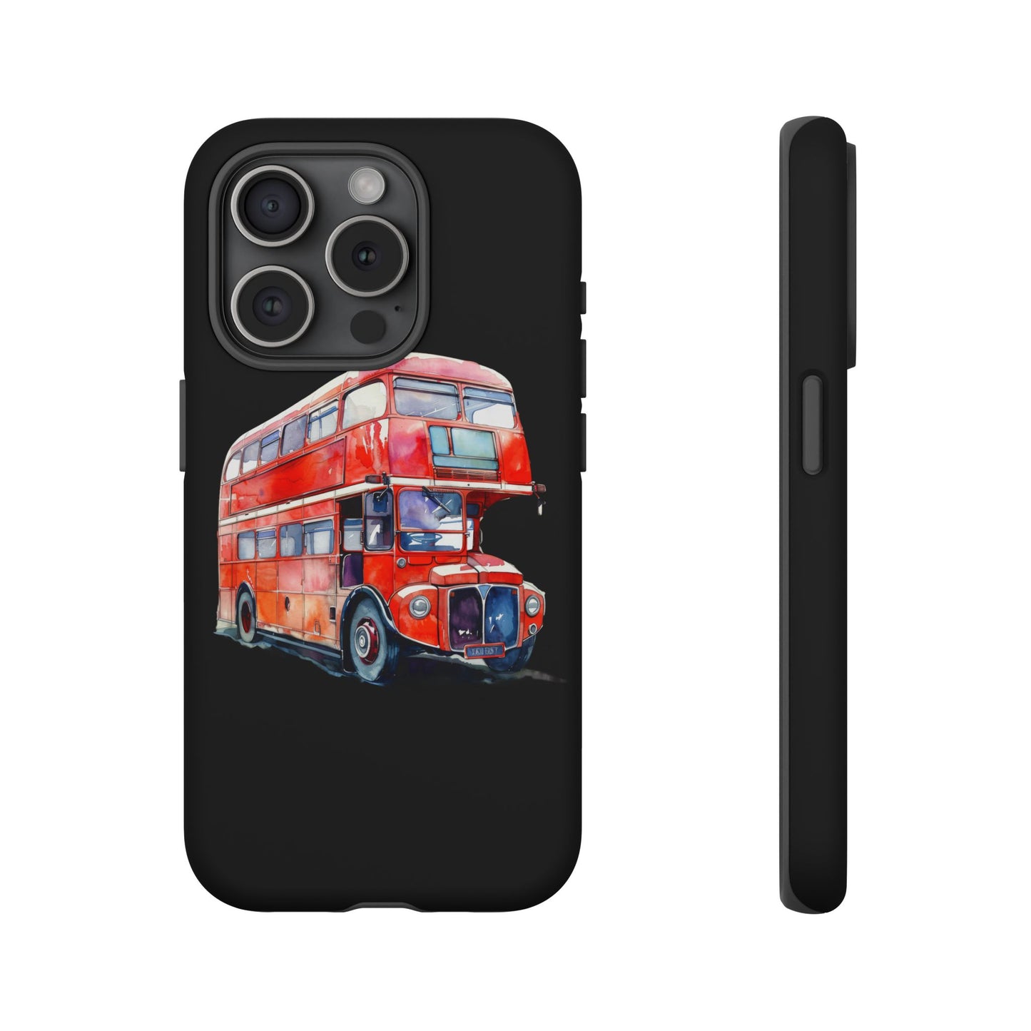 London Bus Phone Case, Tough iPhone Cover, Unique Gift for Travelers, Vintage Style Accessories, Holiday Present Idea