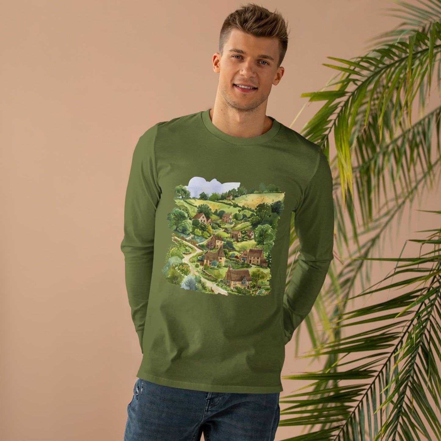 Men’s Base Longsleeve Tee - England Aesthetics - Embracing Classic British Charm and Style