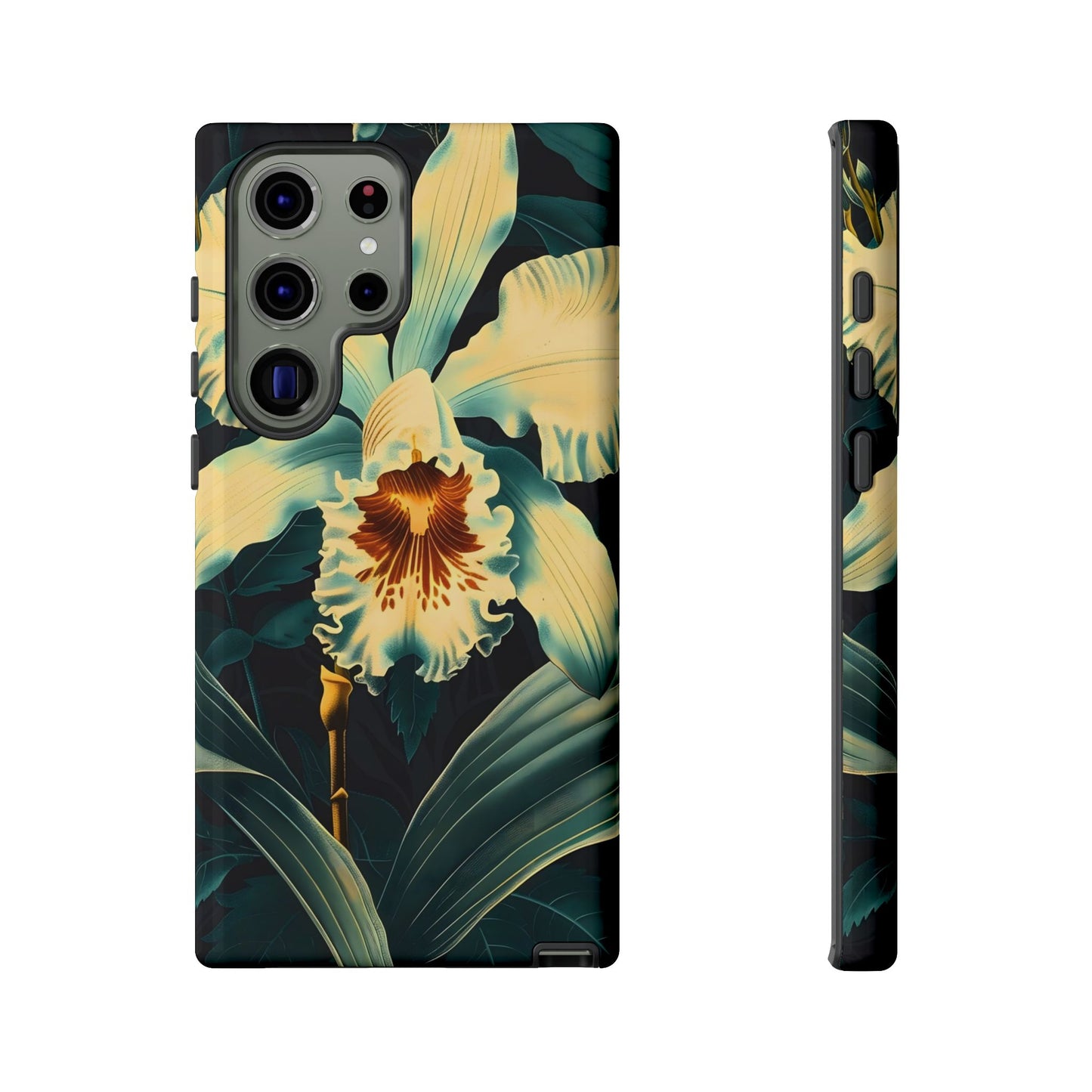 Floral Phone Case - Tough Cases with Orchid Design, Durable Smartphone Cover for Nature Lovers, Floral Gift for Her, Botanical [...]