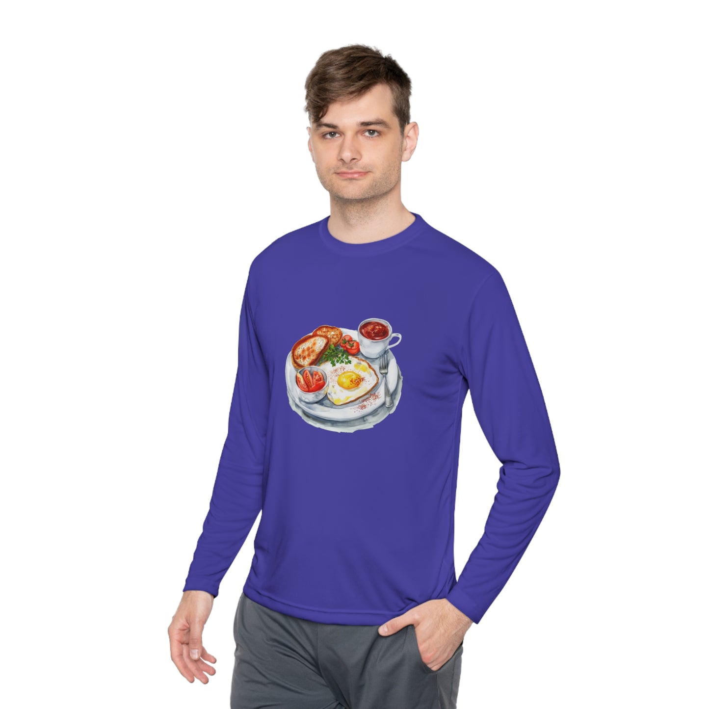 Unisex Lightweight Long Sleeve Tee - British Food - Traditional Dishes and Culinary Delights