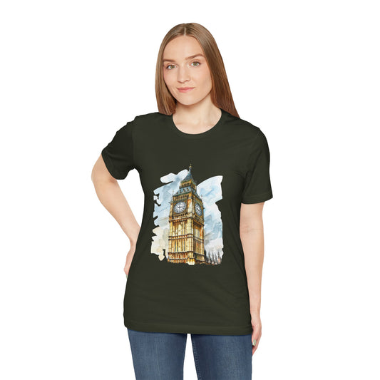 Unisex Jersey Short Sleeve Tee - Iconic Big Ben Clock Tower Design - London Landmark