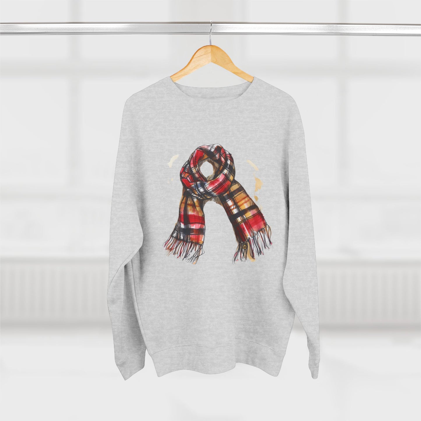 Unisex Crewneck Sweatshirt - Classic British Plaid Scarf