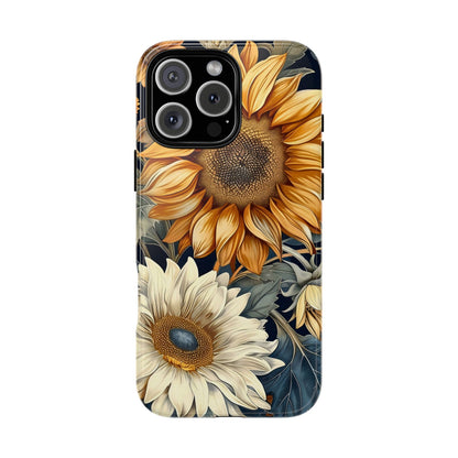 Floral Phone Case for Tough Cases, Sunflower Design, Nature Lover Gift, Birthday Present, Eco-Friendly Accessories, Summer Vibes