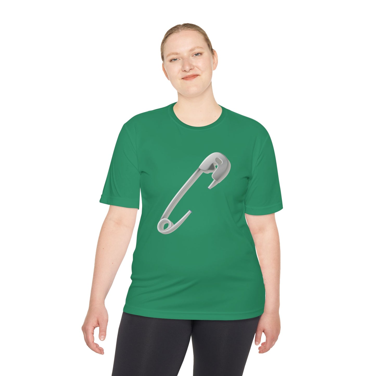 Unisex Moisture Wicking Tee - Minimalist Safety Pin Design Art Print