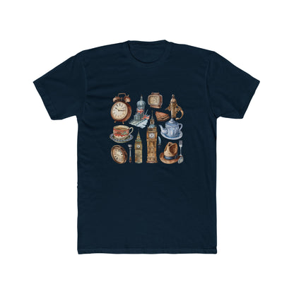 Vintage England Icons Luxurious Unisex Cotton Crew Tee