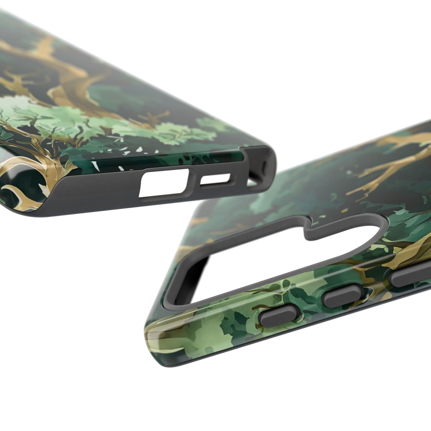 Forest Green Phone Case, Nature-Inspired Tough Cases, Eco-Friendly Gift, Outdoor Lover Accessory, Unique Phone Cover