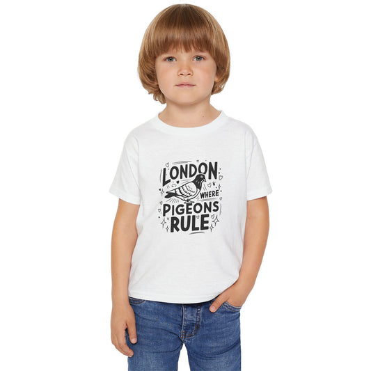 Toddler T-shirt - London where pigeons rule -  Cute, Fun, Kids Clothing for Little Londoners