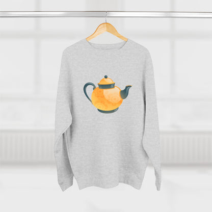 Unisex Crewneck Sweatshirt - Classic British Tea Kettle Timeless in Tea Time