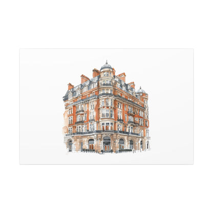 Artistic Matte Canvas Print of Historic Building, Wall Art Decor, Home Interior, Unique Gift, Fine Art, Architecture Lover, Urban Design