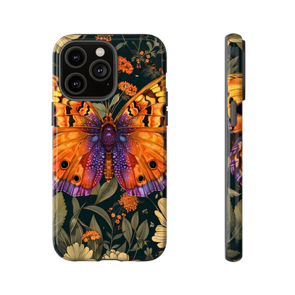Butterfly Phone Case, Tough Cases for Nature Lovers, Vibrant Floral Design, Gift for Her, Cute Phone Accessories, Butterfly Artwork