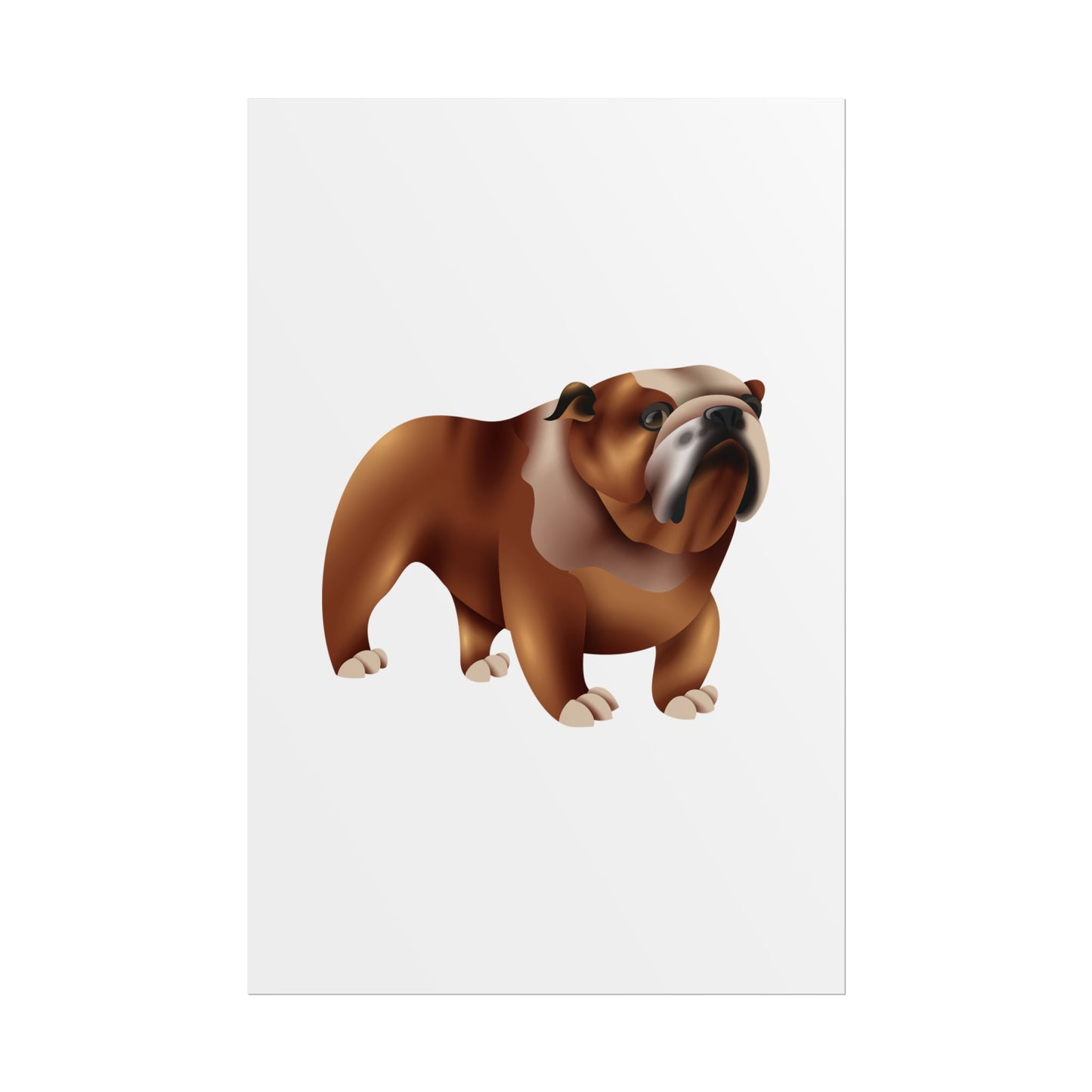 Bulldog Rolled Poster Art | Dog Lover’s Wall Decor | Unique Gift for Pet Owners | Living Room or Office Decor