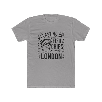 Fish Chips and London Versatile Unisex Cotton Crew Tee