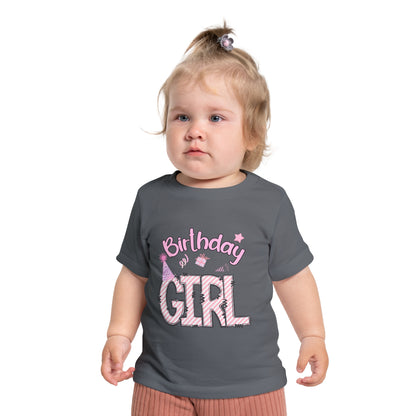 Kids' Birthday Girl T-Shirt - Cute Short Sleeve Tee for Celebrations