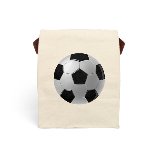 Soccer Canvas Lunch Bag With Strap