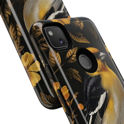 Elegant Bird Phone Case - Tough Cases, Phone Accessories, Wildlife Gifts, Nature Lover, Floral Design, Unique Cases