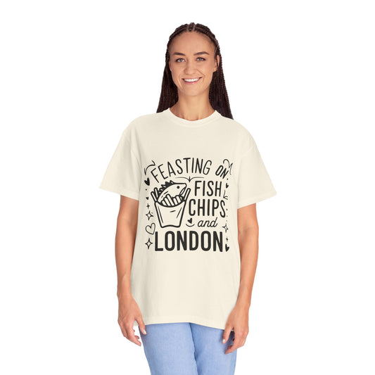 Unisex Garment-Dyed T-shirt - Fish Chips and London