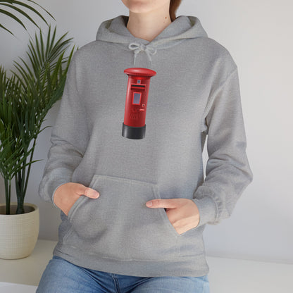 Unisex Heavy Blend™ Hooded Sweatshirt - Classic UK Royal Mailbox Design