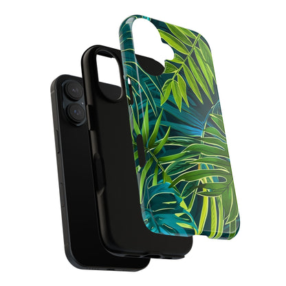 Tropical Phone Case - Durable Green Leaf Design, Eco-Friendly Gift, Trendy Accessory, Nature Lover's Case, Summer Vibes