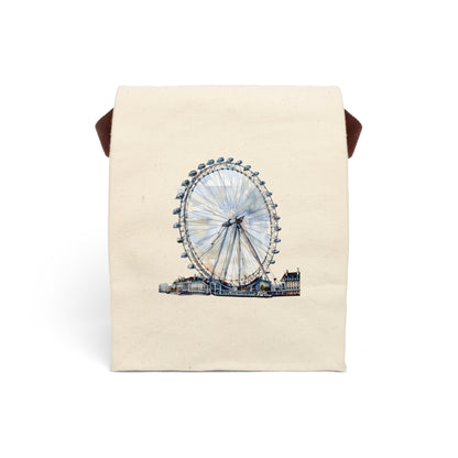 The London Eye Bar Canvas Lunch Bag With Strap