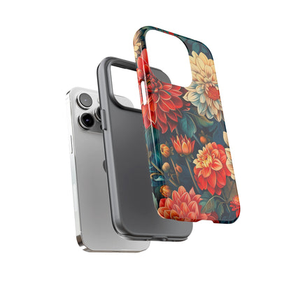 Floral Phone Case - Vibrant Tough Cases, Stylish Floral Cell Phone Cover, Gift for Her, Trendy Phone Accessory, Flower Design