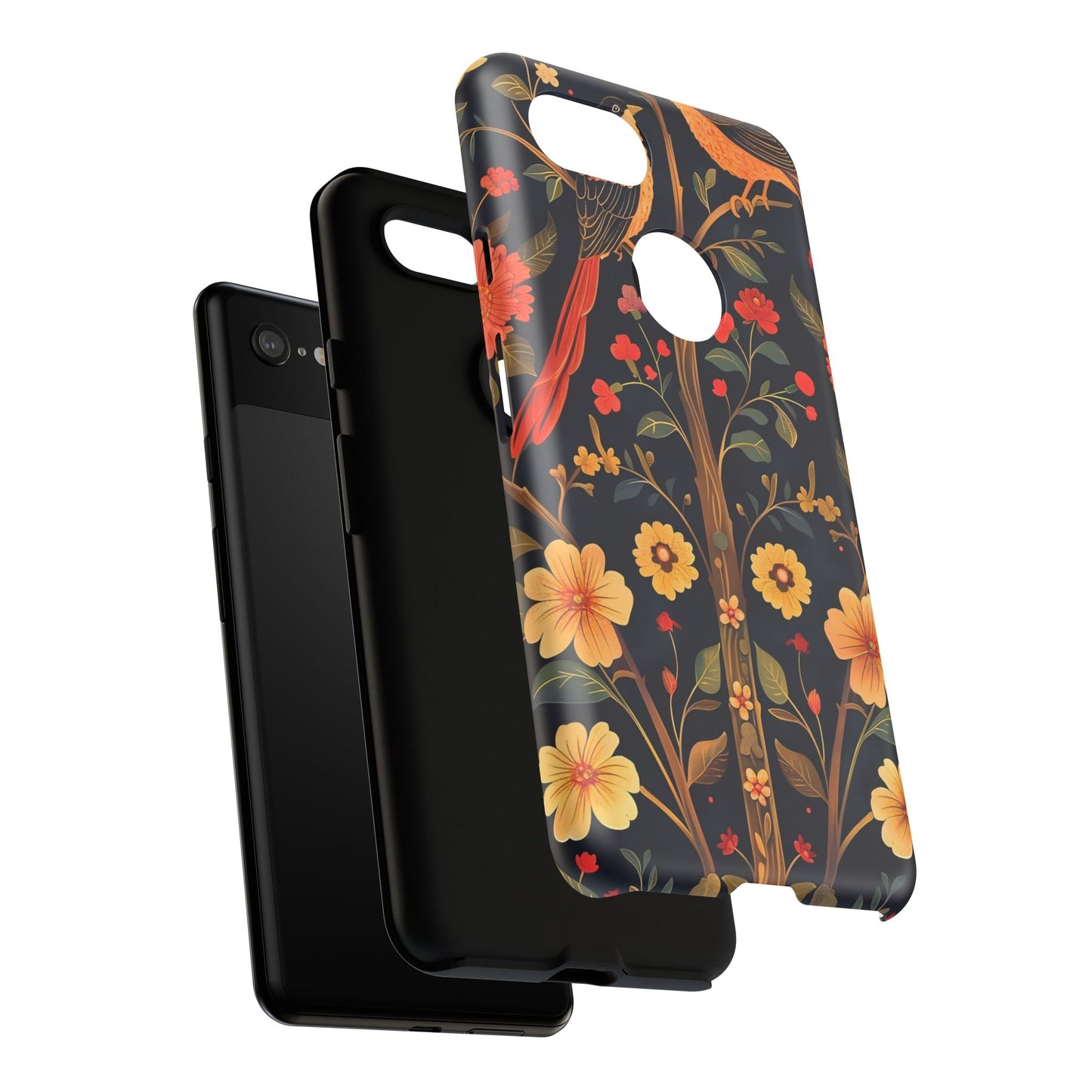 Floral Phone Case, Tough Cases, Flower Pattern, Phone Accessory, Gift for Her, Stylish Tech Cover, Nature Lover's Gift