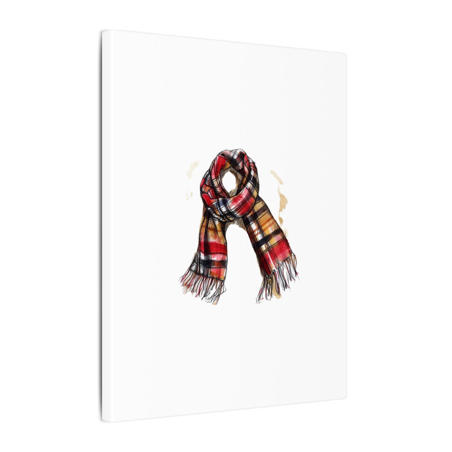 Autumn Scarf Canvas Art Print | Cozy Home Décor, Gift for Fall Lovers, Seasonal Wall Art, Unique Interior Design