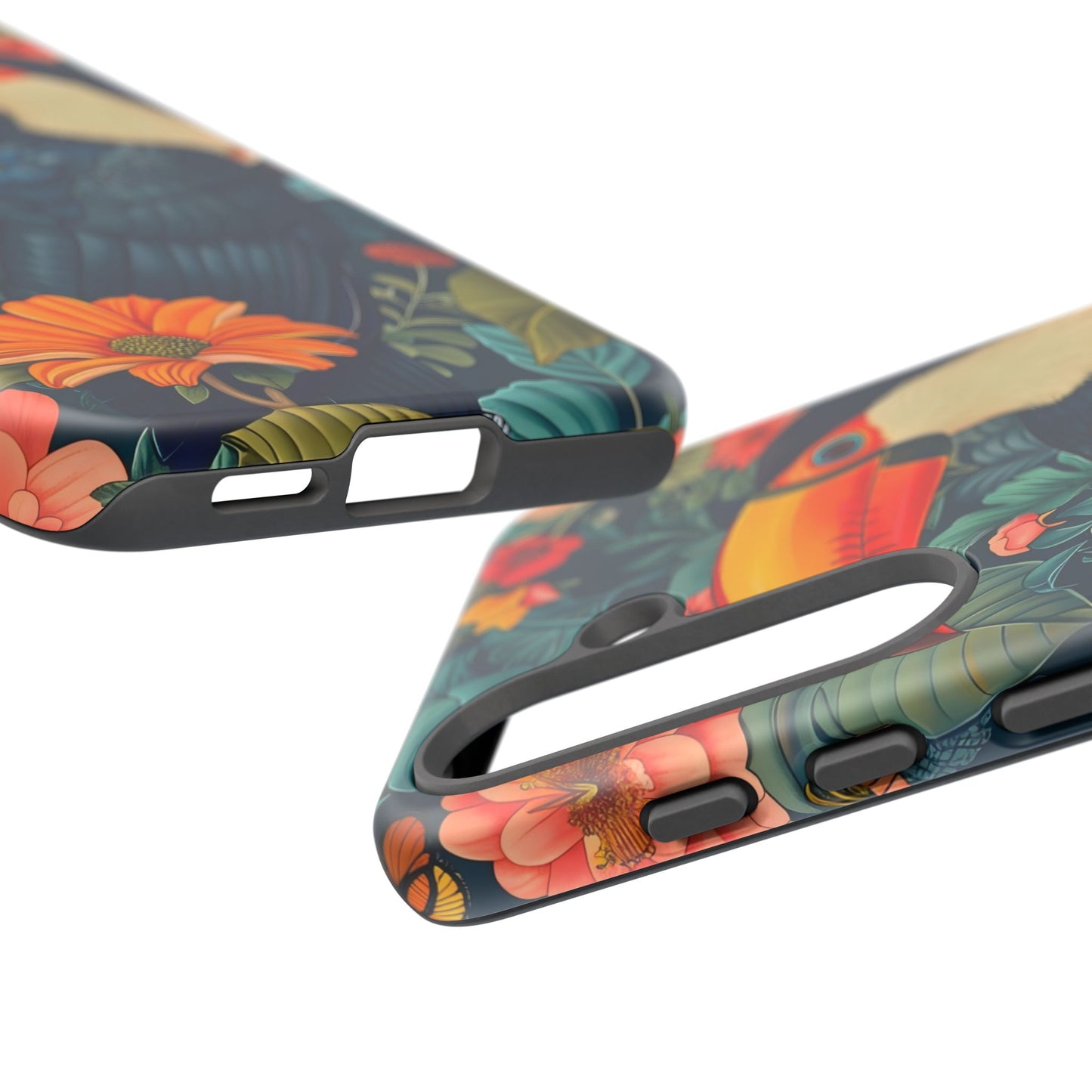 Tropical Toucan Phone Case - Cute Animal Design, Nature Lover Gift, Floral Pattern, Bird Lover Accessory, Summer Vibes