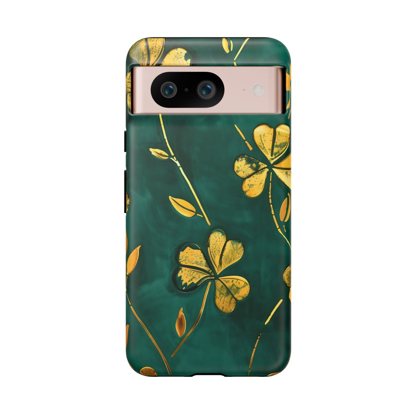Floral Phone Case with Gold Accents, Tough Phone Cover, Stylish Phone Protector, Unique Gift for Her, Nature Lover Accessory