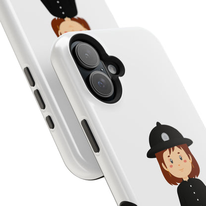 Cute Police Officer Magnetic Tough Case for iPhone, Gift for Police Lovers, Kid's Phone Case, Durable Protector, Fun Design