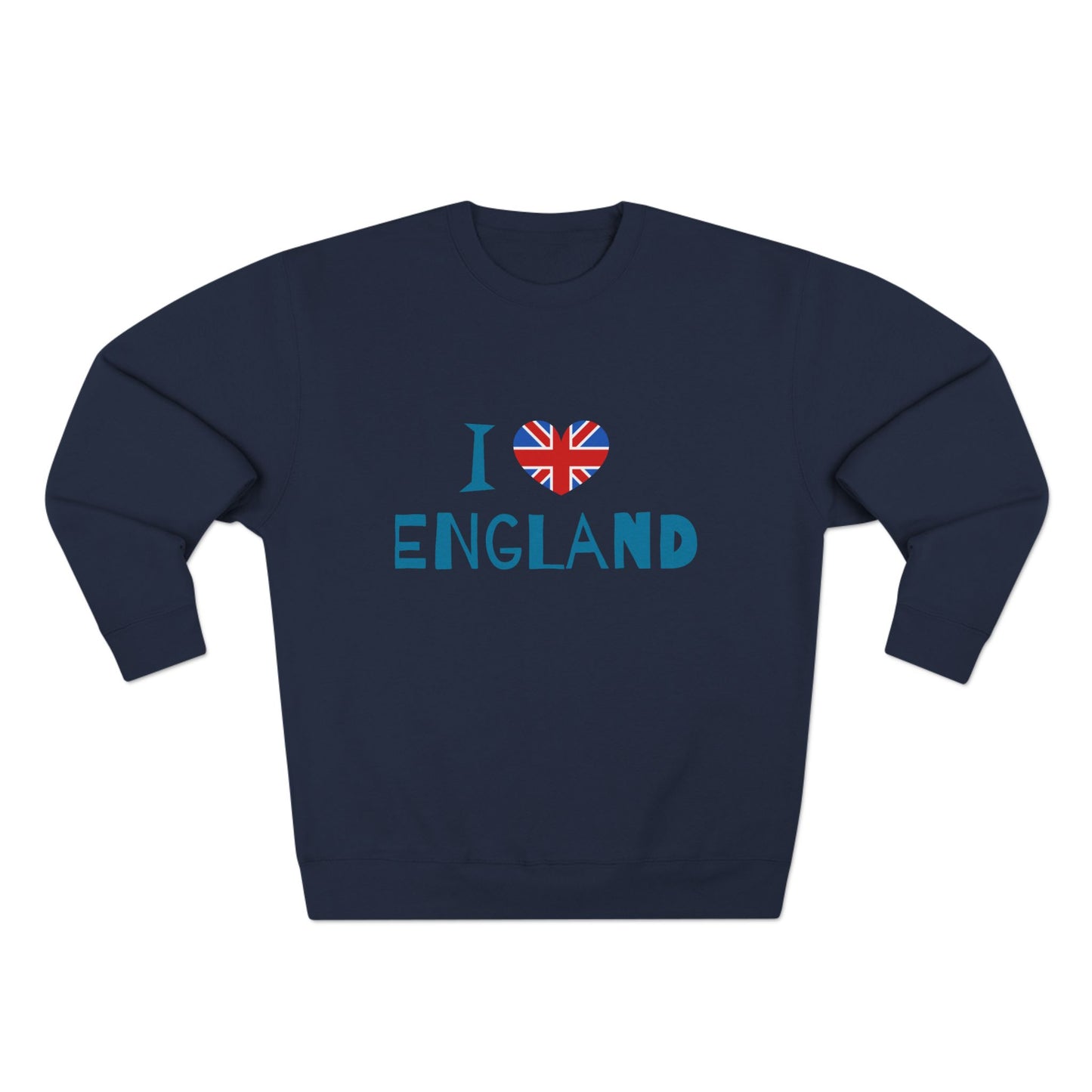 Unisex Crewneck Sweatshirt - I Love England - Union Jack Heart Design