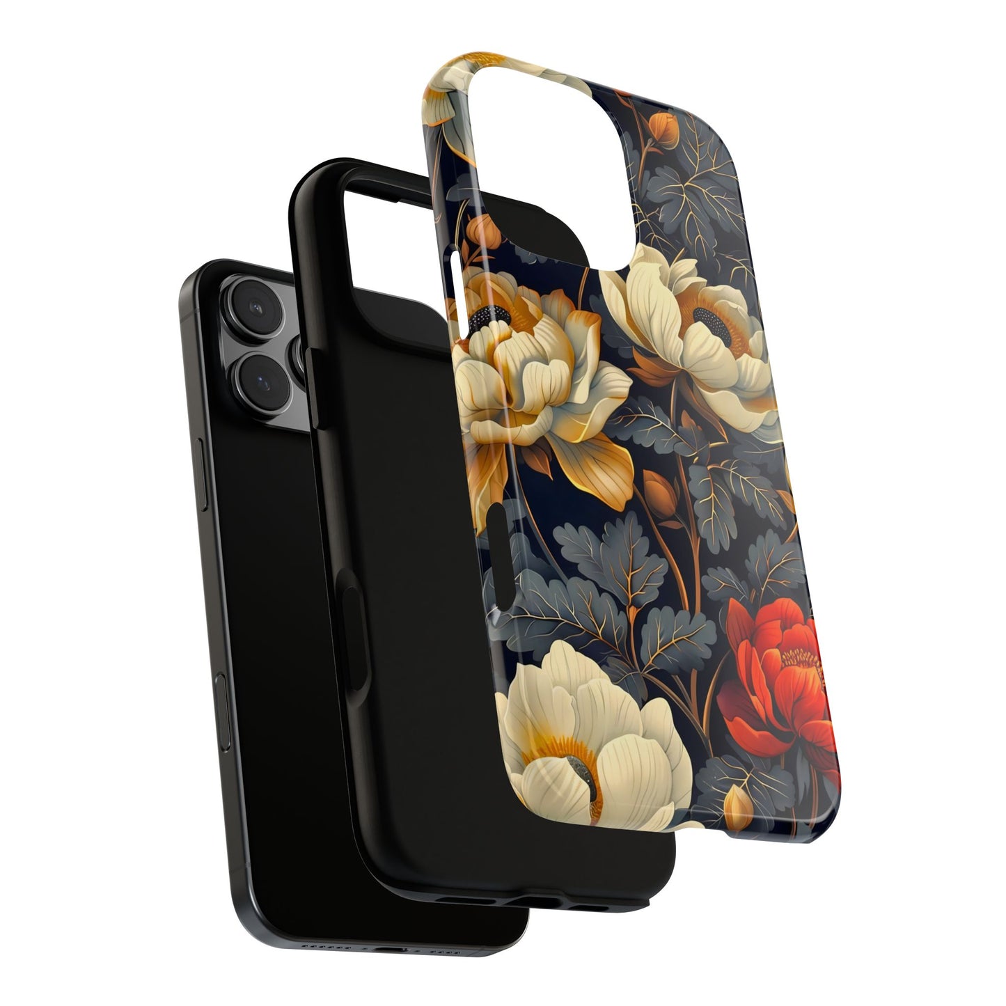 Floral Phone Case - Tough Cases, Stylish Mobile Cover, Flower Design, Holiday Gift, Trendy Accessory, Eco-Friendly Case