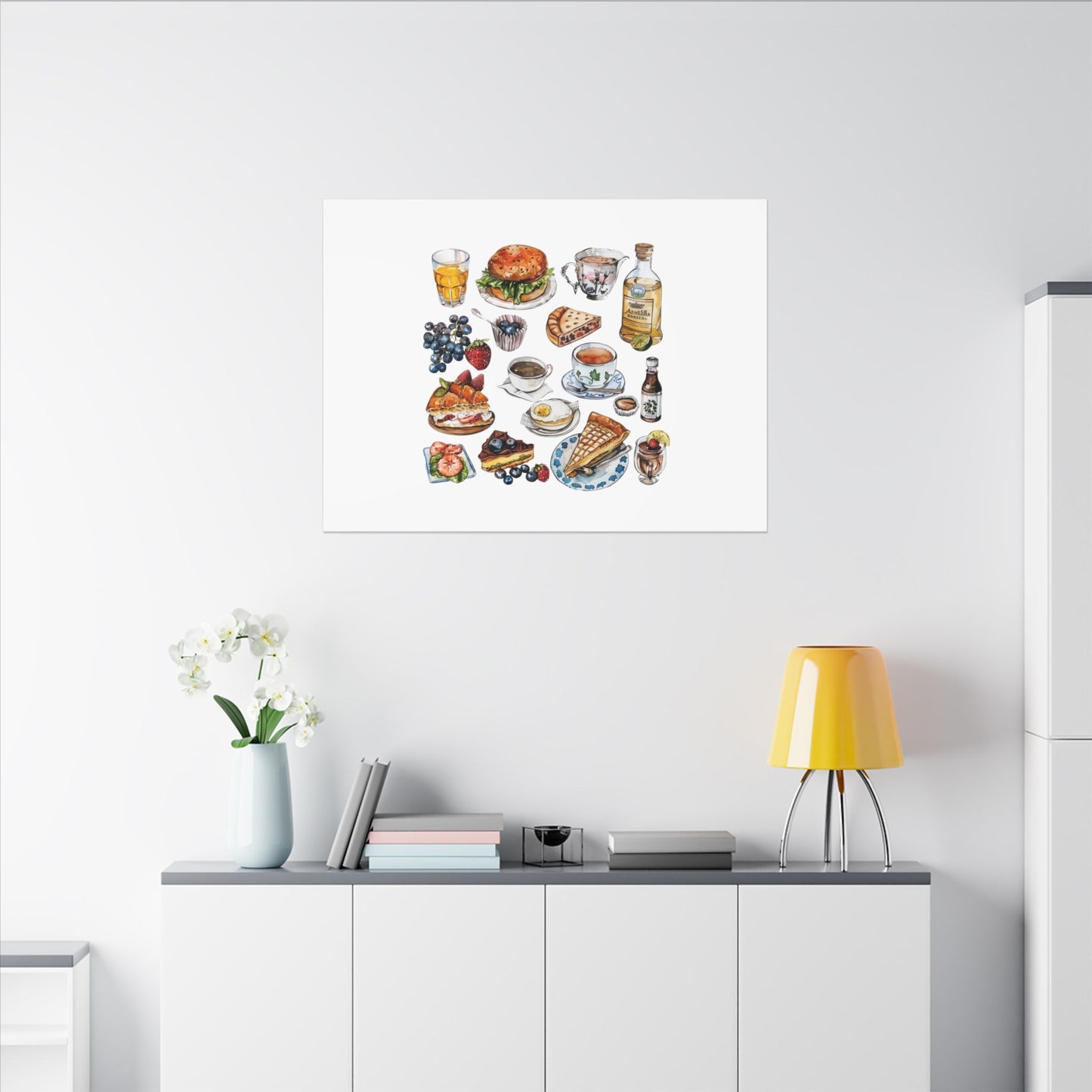 Breakfast Feast Canvas Print, Food Art, Kitchen Decor, Gifting for Food Lovers, Brunch Vibes, Wall Art