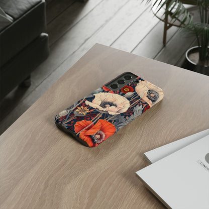 Floral iPhone Case, Tough Phone Cover, Artistic Protection, Flower Design, Unique Gift for Her, Phone Accessory, Trendy Tech