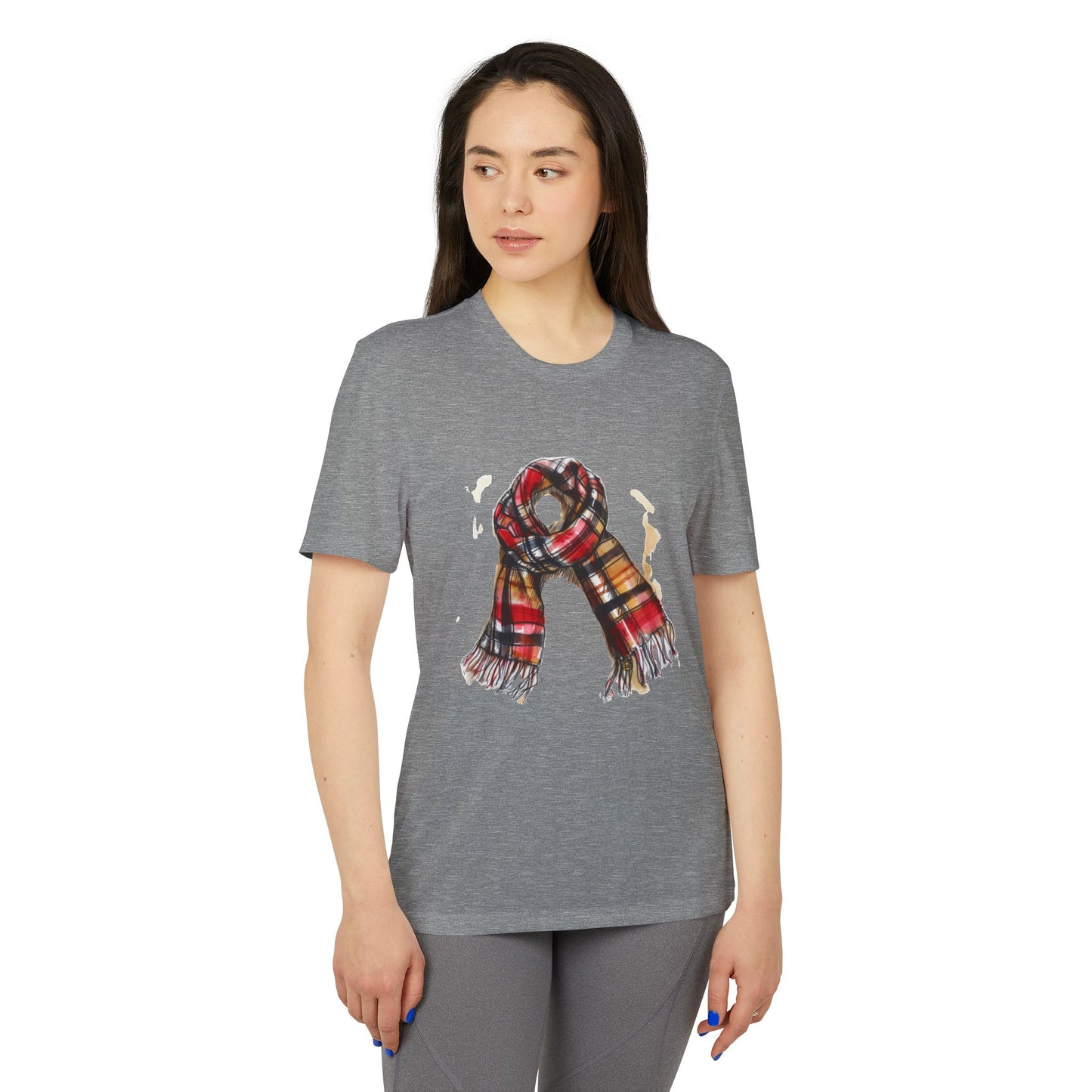 Unisex Sport T-shirt - Perfect for Cozy Fall Days - Warm Plaid Scarf