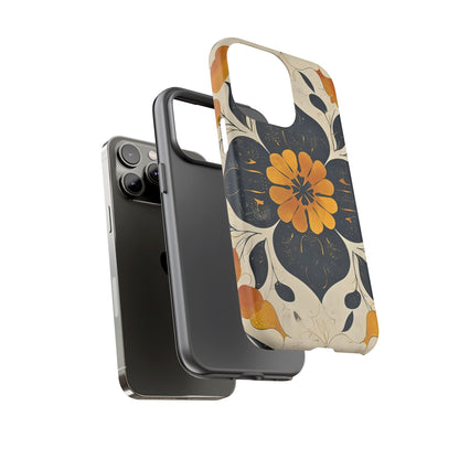 Floral Phone Case - Tough Cases, Botanical iPhone Cover, Vintage Flower Design, Durable Smartphone Protection, Unique Gift Idea