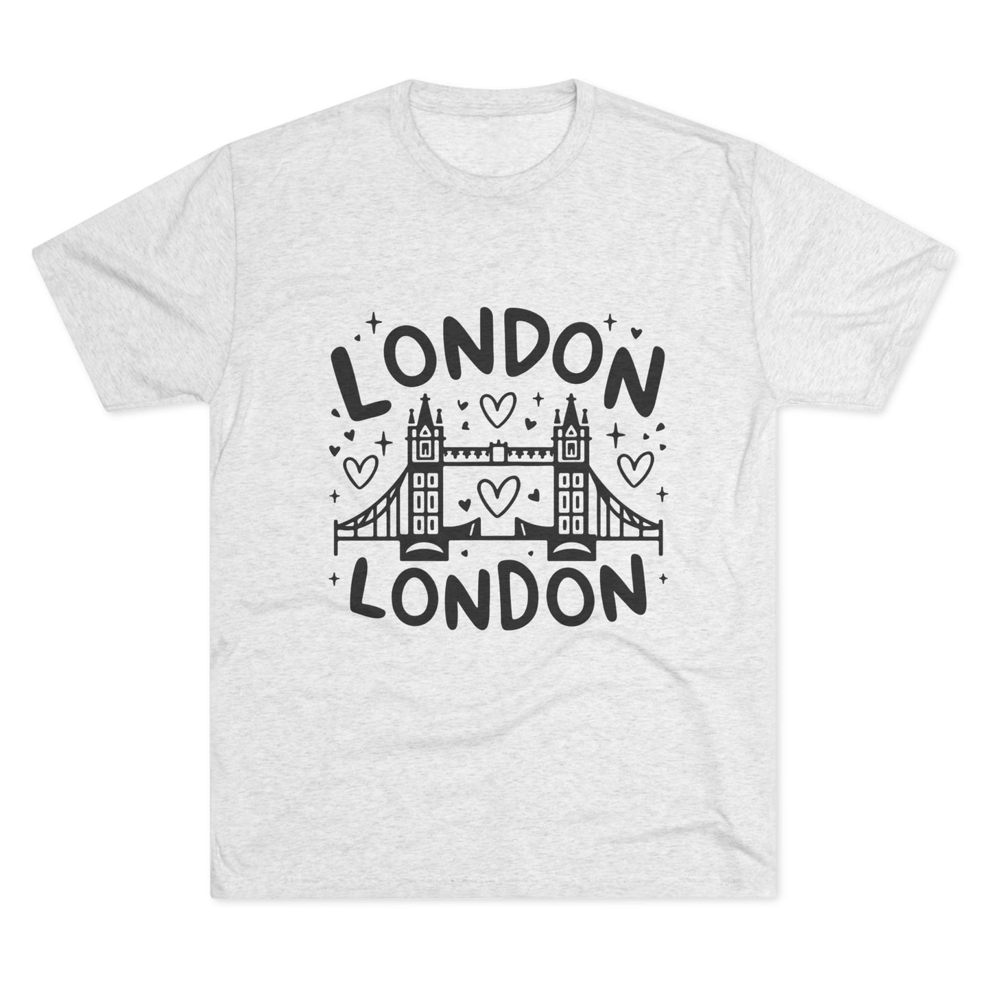 London Vibes Stylish Unisex Tri-Blend Crew Tee