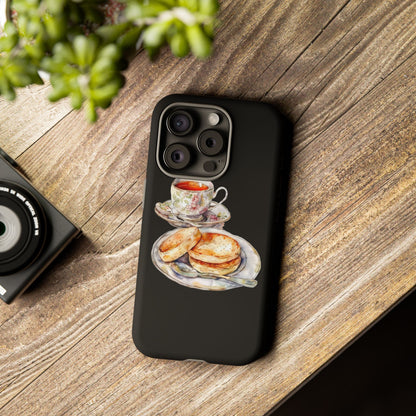 Tea Time Phone Case with Cookies Design, Cute Phone Cover, Gift for Tea Lovers, Kitchen Decor, Whimsical Style