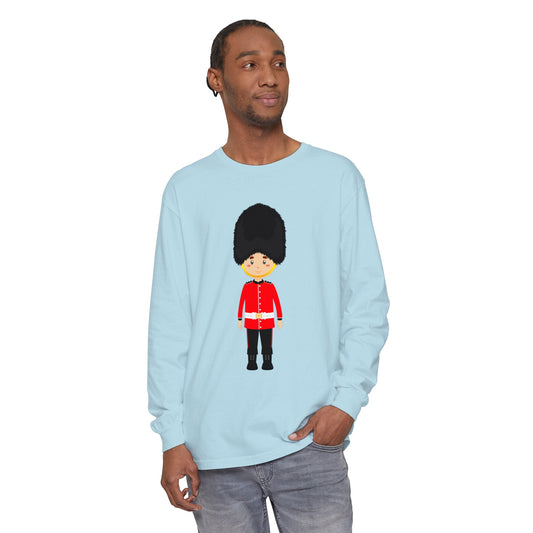 Unisex Garment-dyed Long Sleeve T-Shirt - British Soldier Classic Military Elegance and Honorable