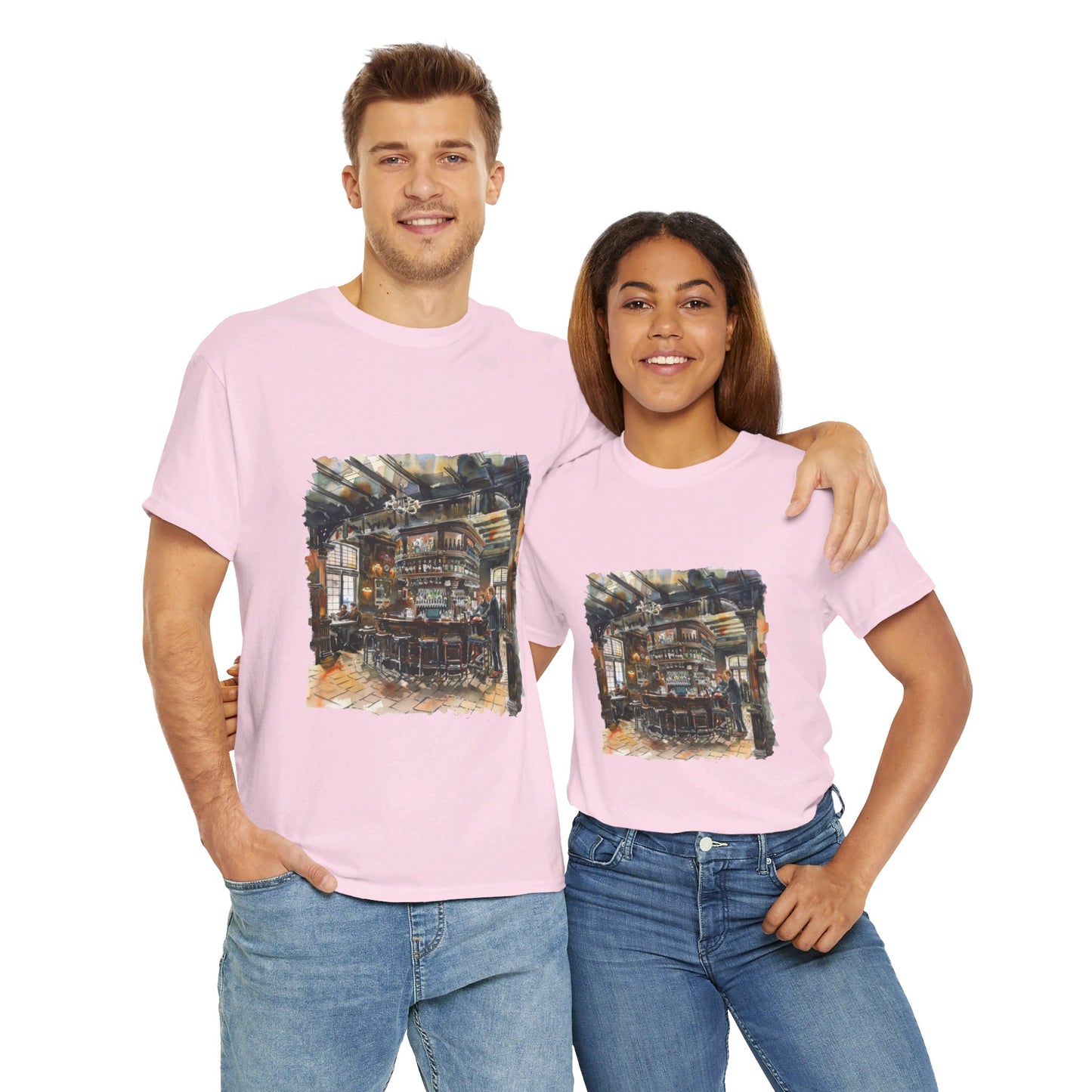 The Heart of British Culture and Iconic Landmarks Aesthetic Unisex Heavy Cotton T-Shirt
