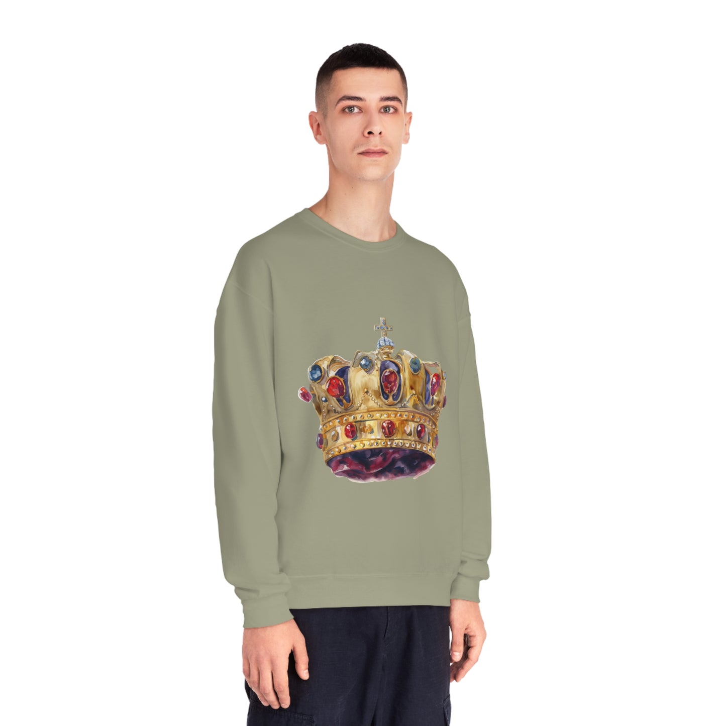 Unisex NuBlend® Crewneck Sweatshirt - British Royal Crown - Symbol of Regal Elegance and Authority