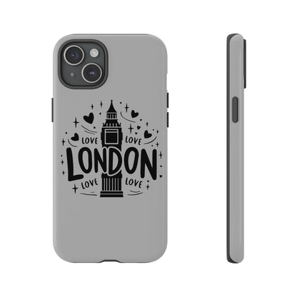 London Love Phone Case, Tough Cases, Stylish Phone Accessories, Unique Gift for Travelers, London Souvenir, Love Design