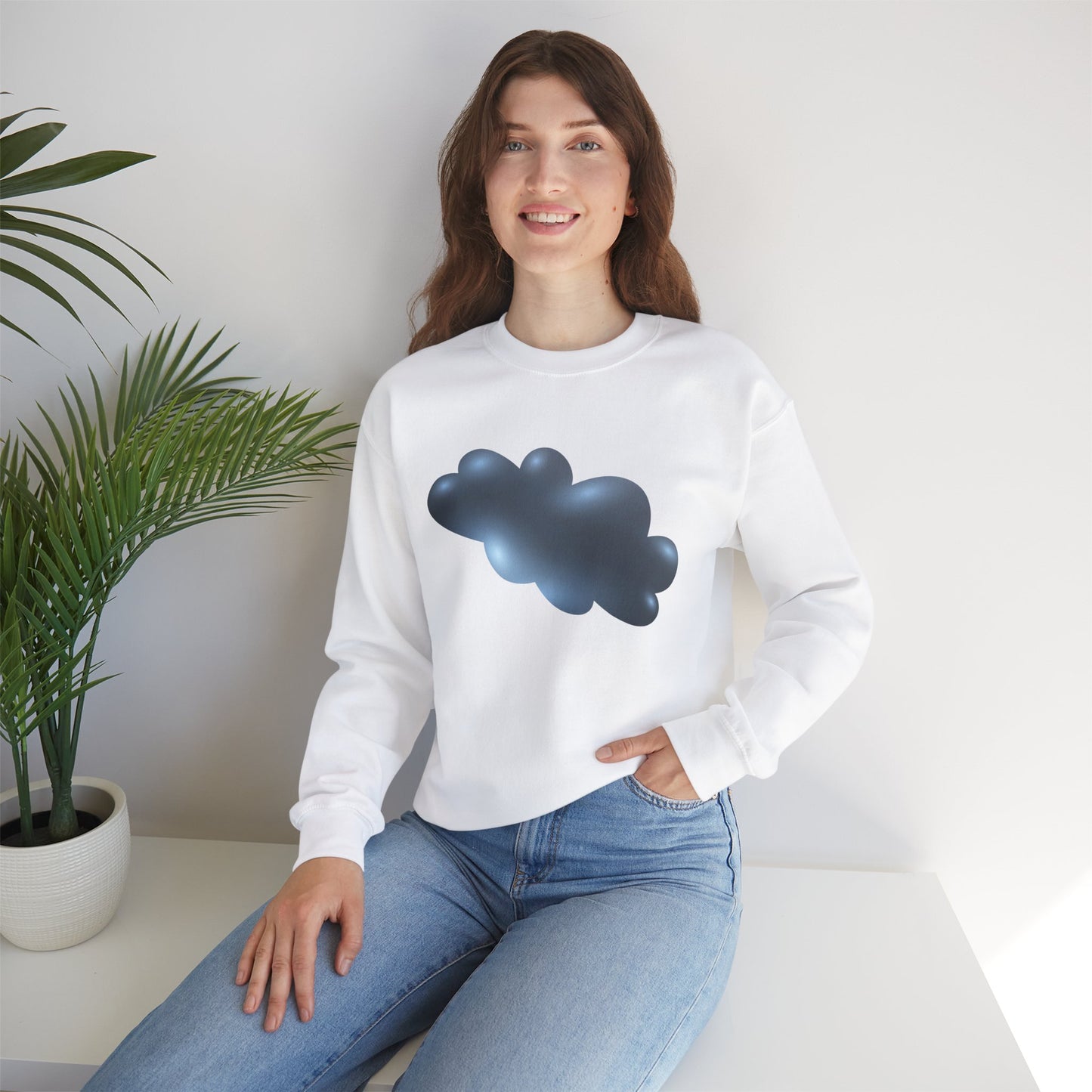 Unisex Heavy Blend™ Crewneck Sweatshirt - Serene Cloudscape - Dreamy Cloud Design