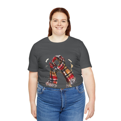 Unisex Jersey Short Sleeve Tee - Classic British Plaid Scarf Design