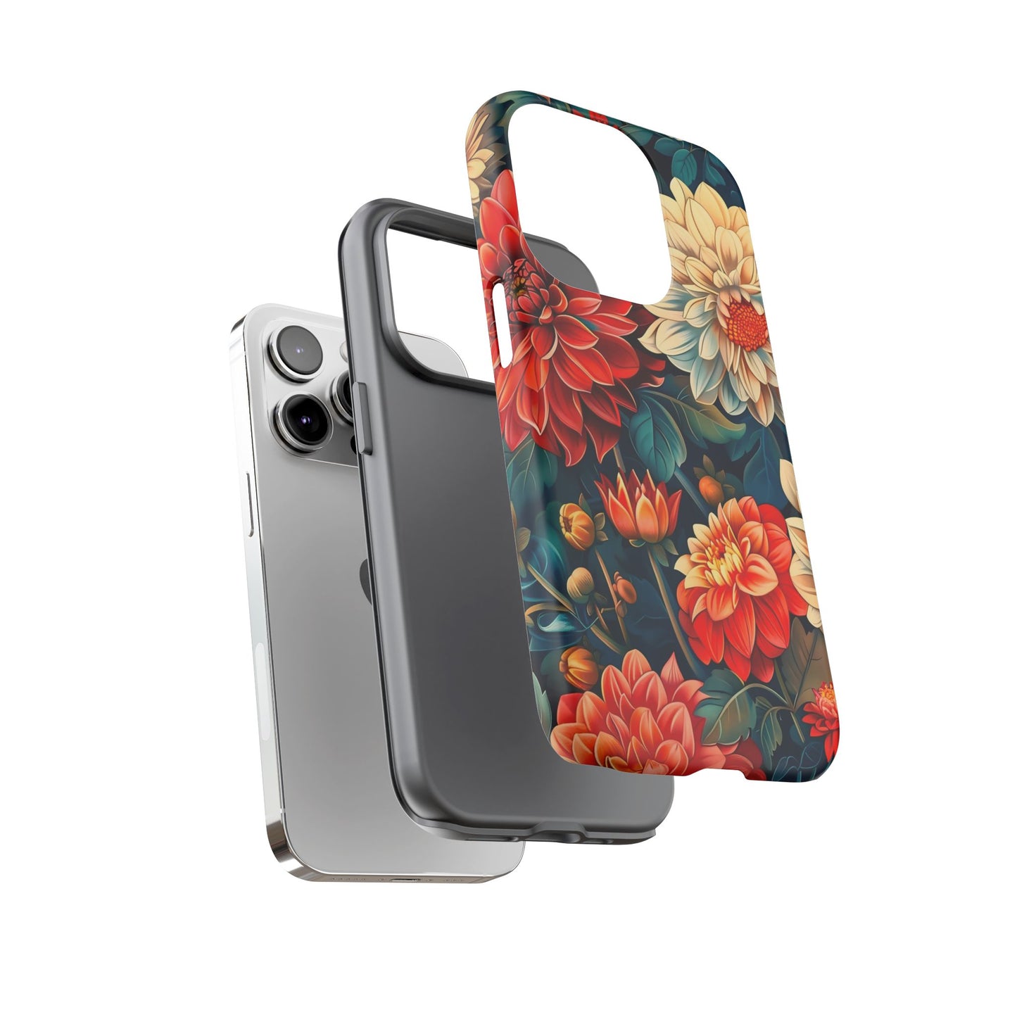 Floral Phone Case - Vibrant Tough Cases, Stylish Floral Cell Phone Cover, Gift for Her, Trendy Phone Accessory, Flower Design