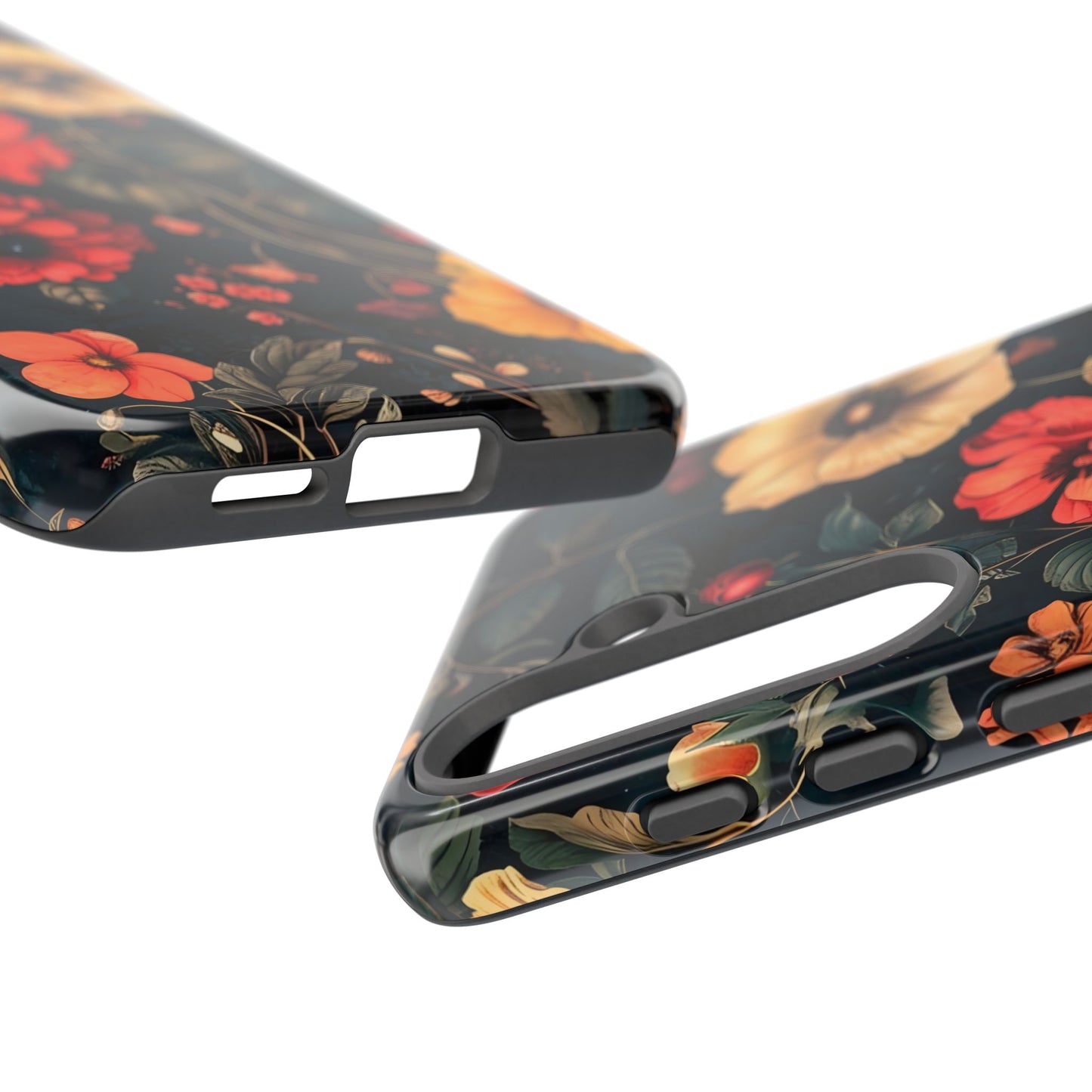 Floral Phone Case, Tough Cases, Flower Motif, Protective Cover, Gift for Her, Floral Design, Spring Accessory