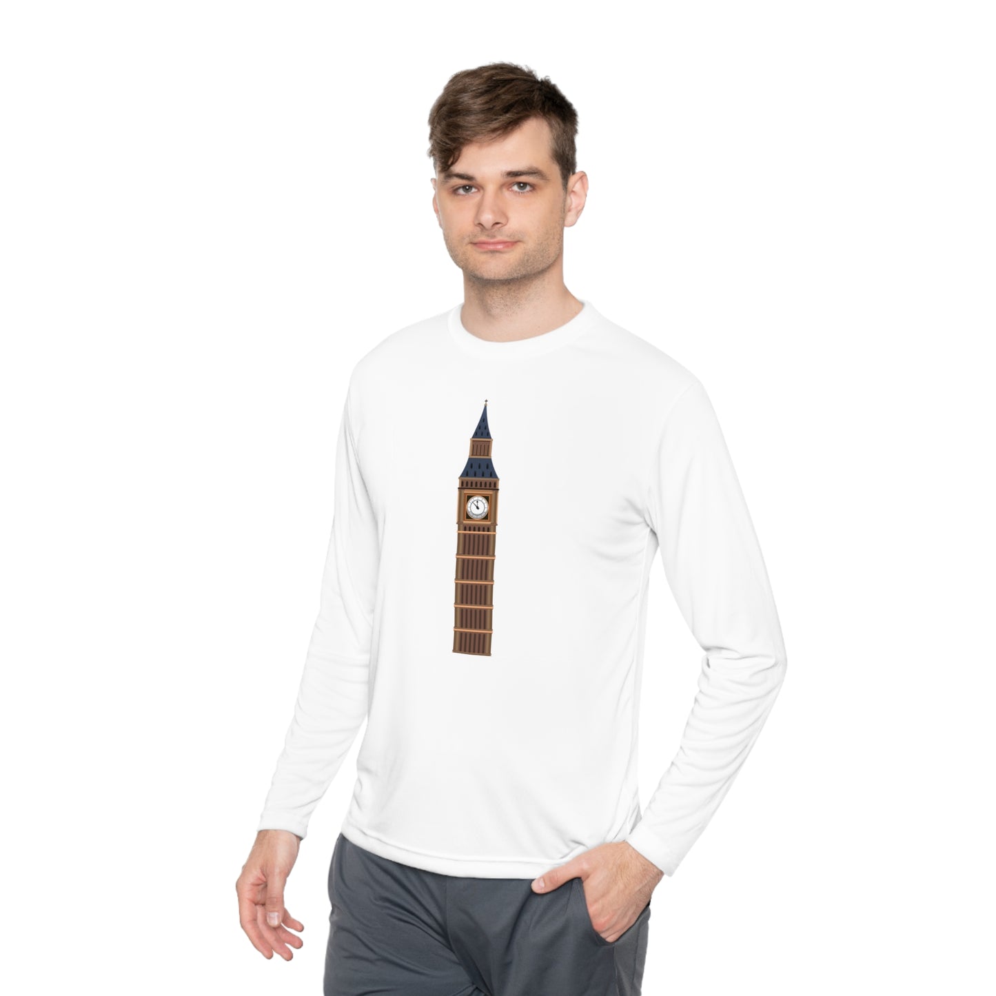 Unisex Lightweight Long Sleeve Tee - Iconic Big Ben Clock Tower